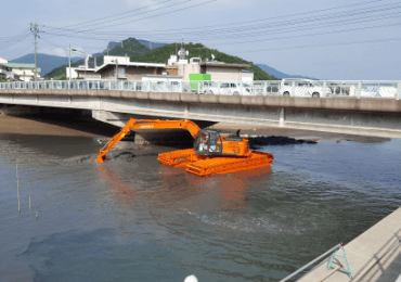 香川県小豆島 伝法川掘削工事