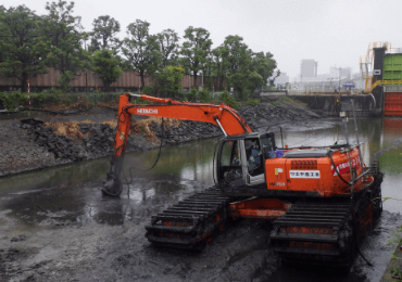 東京都大田区 貴船防潮堤建設工事(地盤改良)