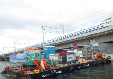 静岡県湖西市 東海道新幹線(浜名湖)橋脚耐震補強工事