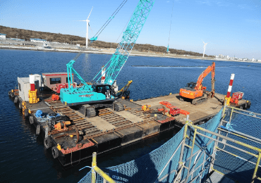 東京都江東区 東西水路海底配管撤去工事